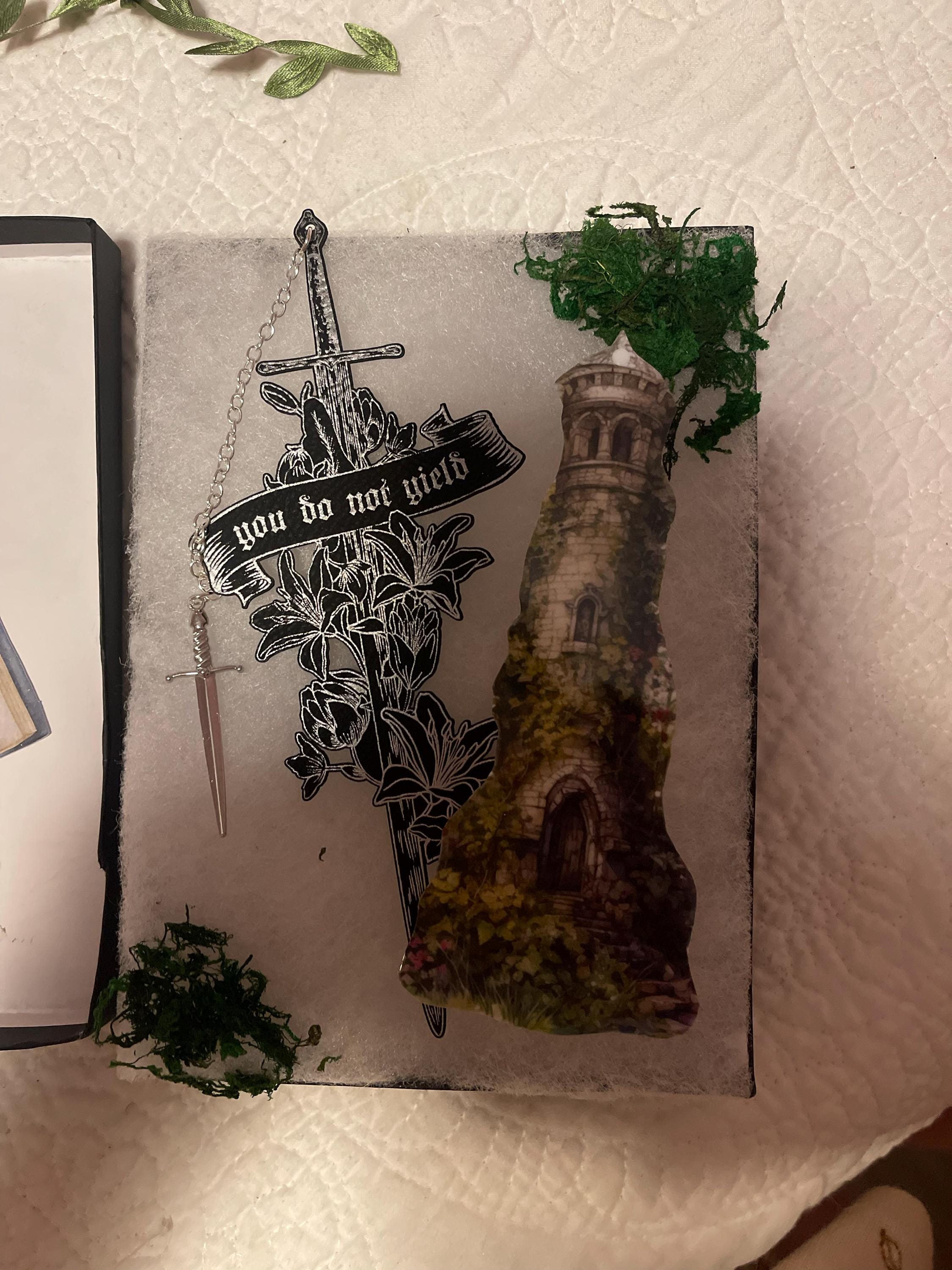 You Do Not Yield Faux Leather Bookmark, Fantasy Bookmark, Elven-Inspired Bookmark, Gift for Readers, Elf Fairy Faerie Fae Bookmark