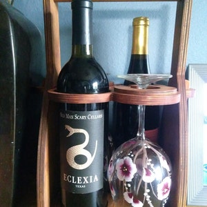 Portabottiglie in legno per 6 bottiglie, pieghevole, per gli amanti della birra, regalo per uomini, lui, papà, confezione da sei cestini in legno per