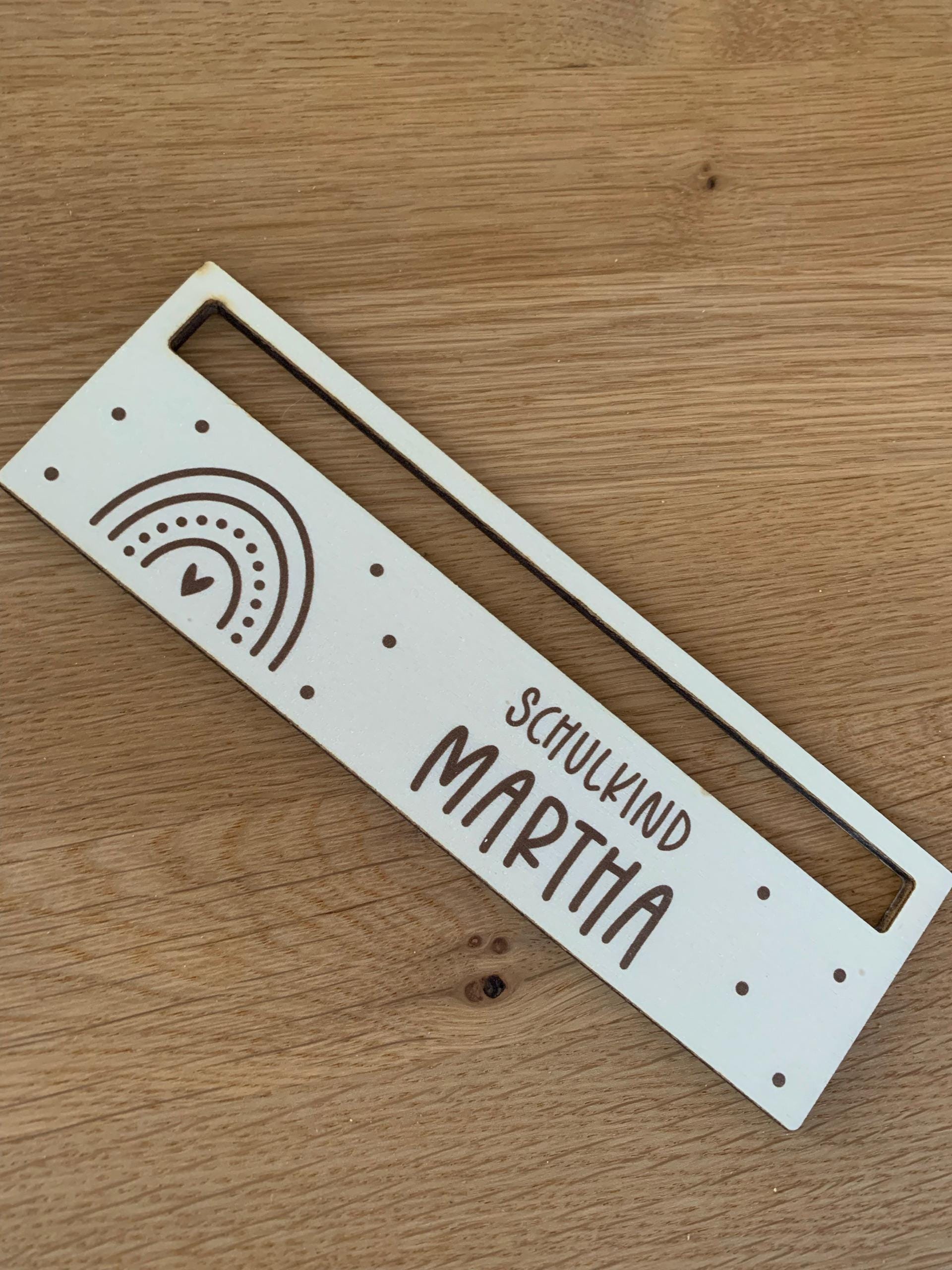 Personalized Wooden Ruler Reading Aid, School Enrollment Gifts for the Start of School, Individual School Child Gift, School Introduction