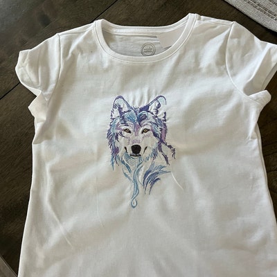 Spirit of the Wolf Machine Embroidery Design, Mystical Wolf Design ...