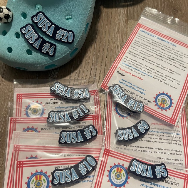 Croc charms name sale