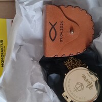 Persönlicher Kompass Mit Lederetui – Messing, 50 Mm, Gravierter Spruch, Geschenk Für Sohn & Enkel