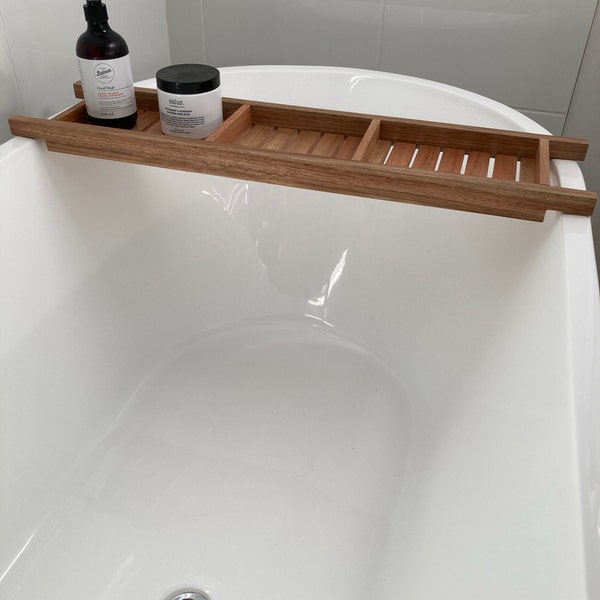 THE ASCOT - Bath CADDY-: Timber Storage Shelf, Tidy, for Free Standing ...