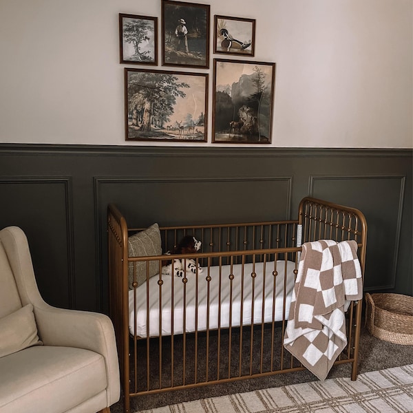 Vintage Nursery Art Gallery Wall | Woodland Home Decor Set | Boy's Room ...