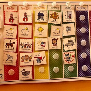 Weekly Visual Calendar includes 264 Cards - Etsy