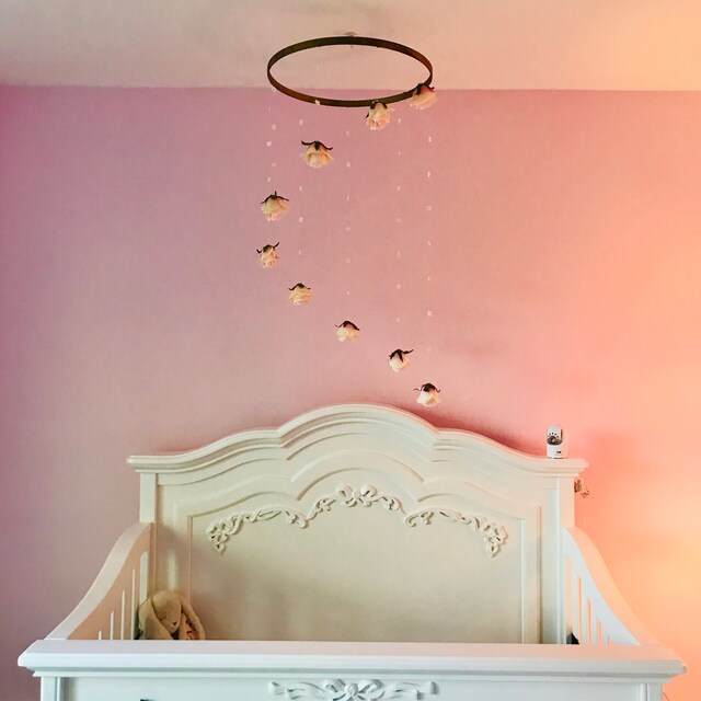 DIY Rose Baby Girl Mobile KIT - Supplies for a Floral Baby