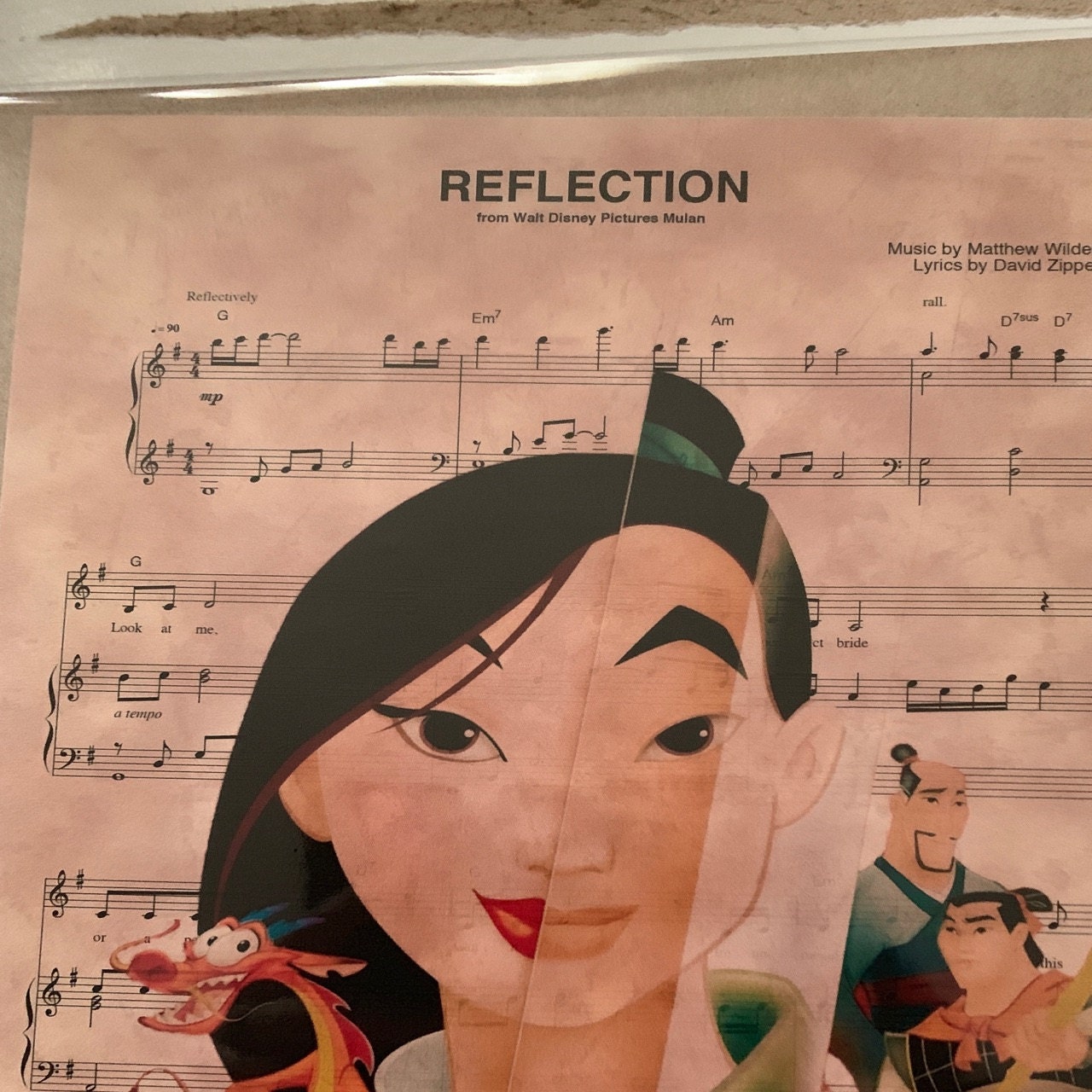 Print Reflection Mulan Art Music Sheet