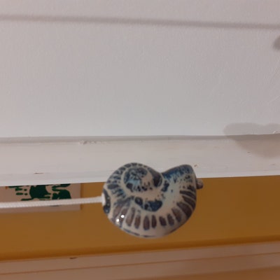 Light Pull Bathroom Light Pull Cord With Large Seashell Ceramic Bead ...