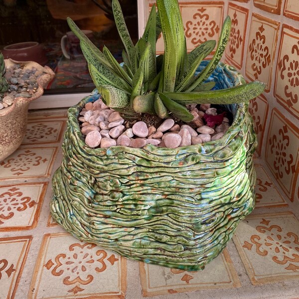 Image showcasing Handmade Ceramic Succulent Planter ~ the Tamara Piece - Etsy