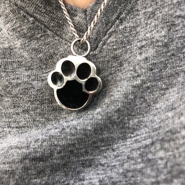 Paw Print Pet Cremation Jewelry for Ashes Urn Necklace Ash Pendant Dog ...