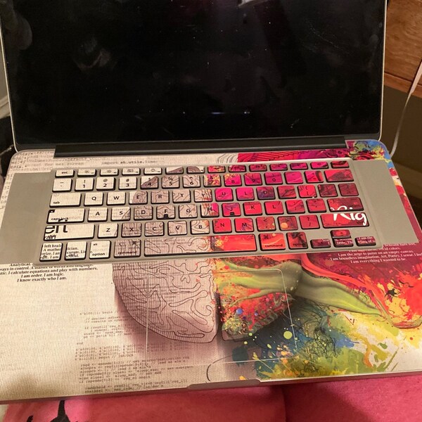 Painting MacBook Skin Left Right Brain MacBook Decal MacBook Sticker ...