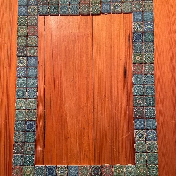 Ceramic Mosaic Tiles Turquoise Blue Green Mixed Boho Moroccan Tile ...