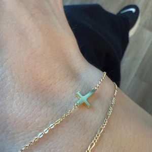 Gold Filled Cross Bracelet, Cross Jewelry, Sterling Silver Cross Bracelet, Tiny Cross Bracelet, Dainty Cross Jewelry, Small Cross Bracelet