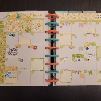 Happy Planner March Monthly Kit, Mambi March Stickers, Monthly Planner ...
