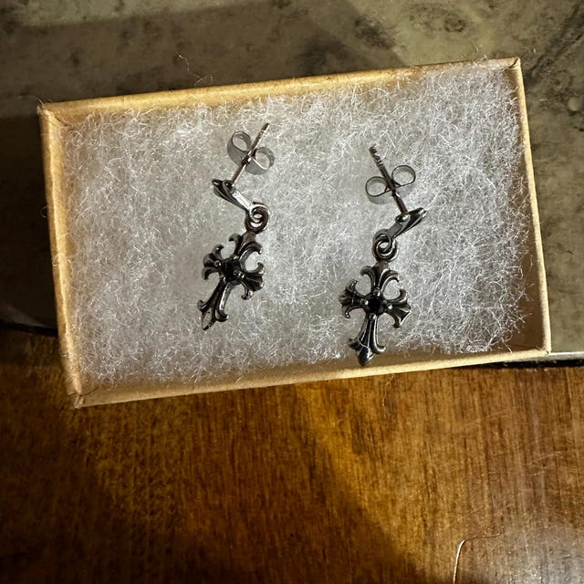Cross Earrings, Cross Studs, Cross Earrings, Stainless Steel