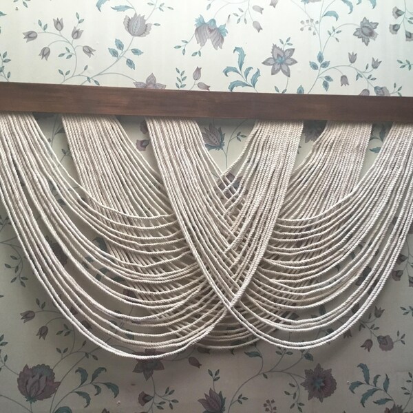 Modern Contemporary Fiber Art Woven Tapestry Macrame Wall Hanging Boho ... - Shabby Chic Textile Decorated Wall Hangs Anywhere