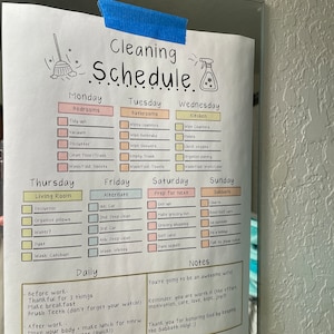 Cleaning Schedule Printable Simplify Your Cleaning Routine Cleaning ...