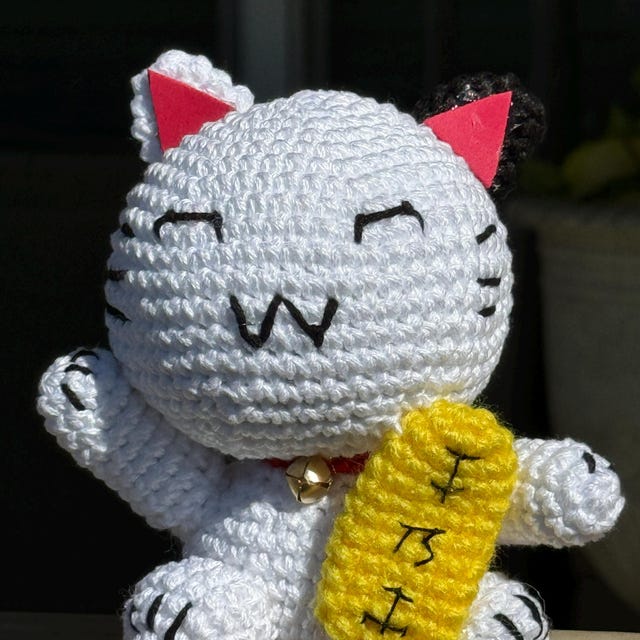 かぎ針編みパターン：招き猫あみぐるみPDFパターン - Etsy 日本