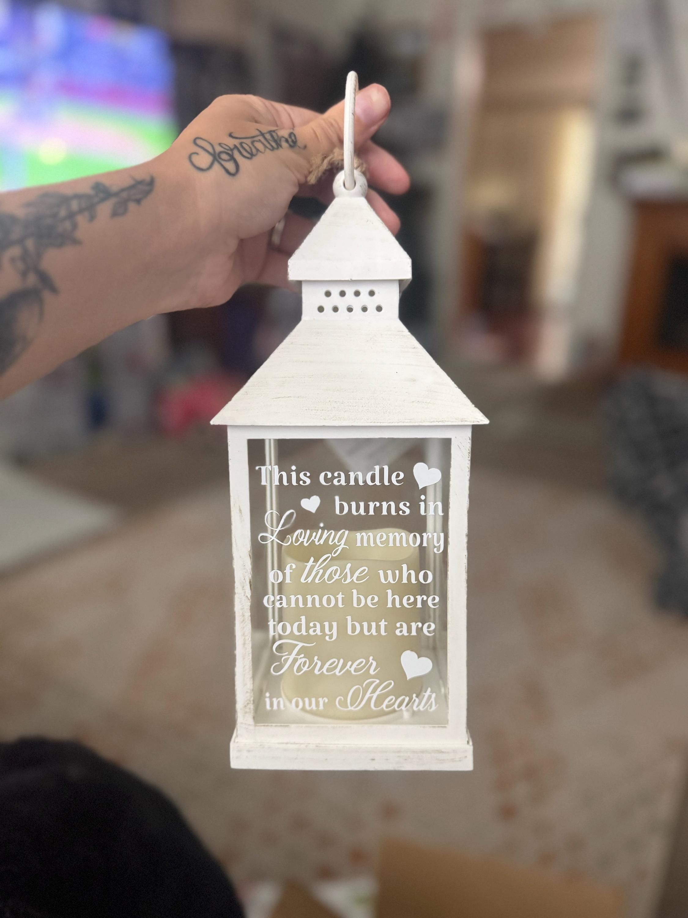 This candle burns in loving memory of those who cannot be here today but are forever in our hearts Memorial Lantern, LED Wedding Lantern