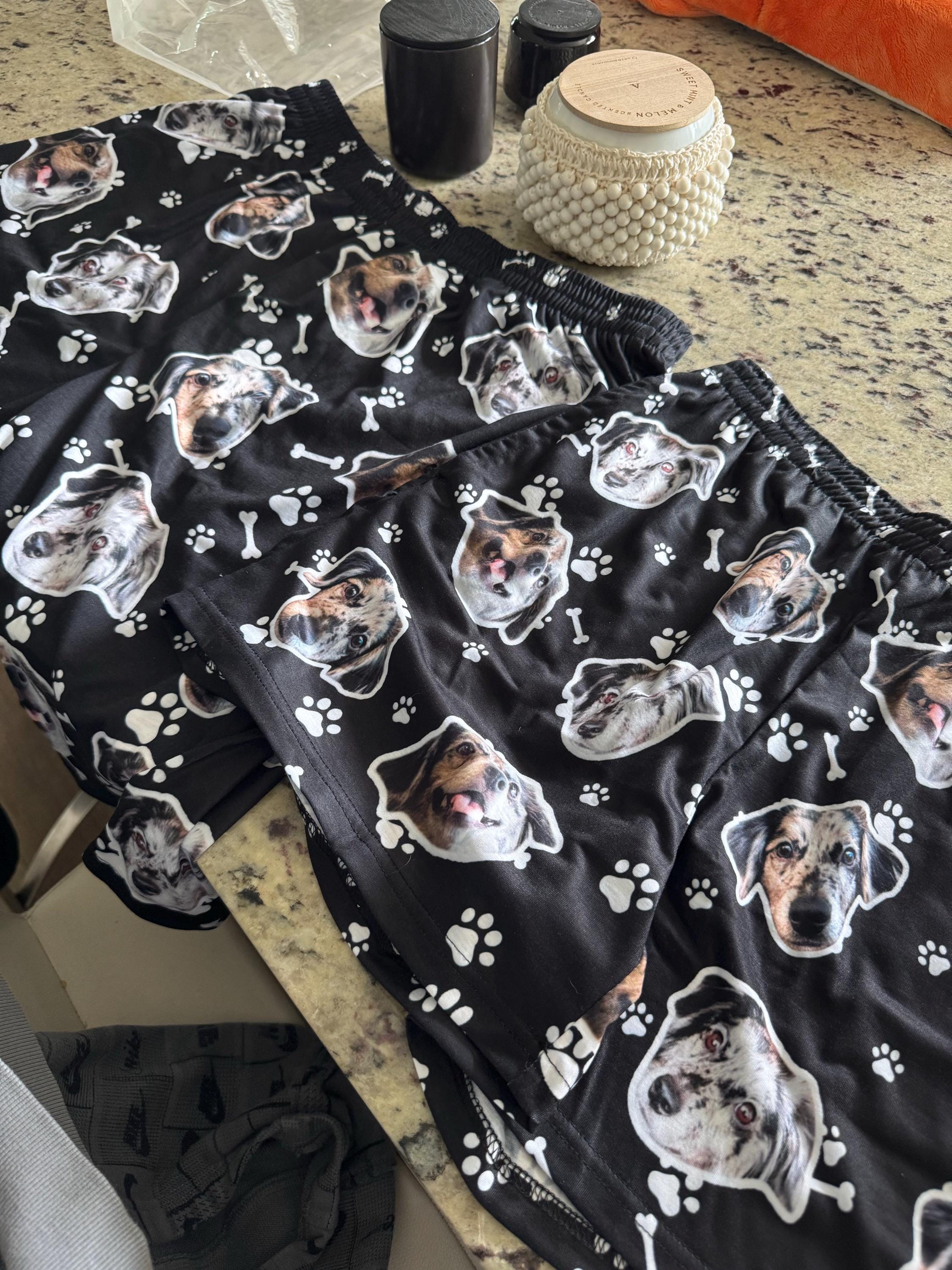 Custom Face Pajama Shorts,Personalized Pajama Trousers for MenWomen,Custom Pet Picture Couple Pajama Pants,Father's Day Pants,Birthday Gift