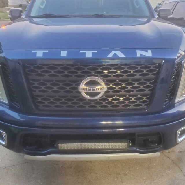 Matte Black Hood/Grille Letters For Titan 2016-2019 Car Accessories ABS Plastic Inserts Not Decals