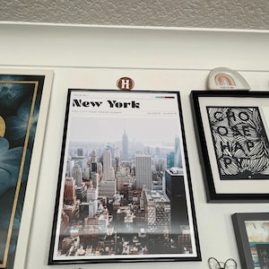 New York Print, Travel Poster, American Art, New York City, Vintage, Gift For Her, Personalised Gift, Bedroom Decor, Cityscape
