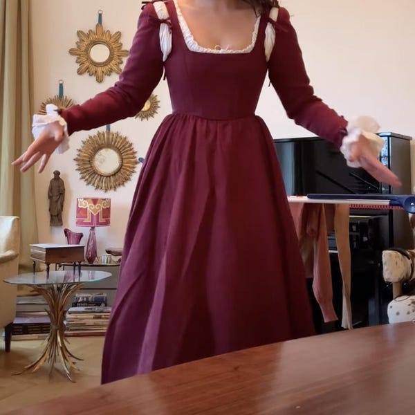 Battle-Merchant - Middeleeuwse Ylva tuniek voor dames, getailleerd overhemd uit het begin van de middeleeuwen, schildpadoutfit, LARP, Viking, piraat, Blauw, XL Battle-Merchant - Middeleeuwse Ylva tuniek voor dames, getailleerd overhemd uit het begin van de middeleeuwen, schildpadoutfit, LARP, Viking, piraat, Blauw, XL