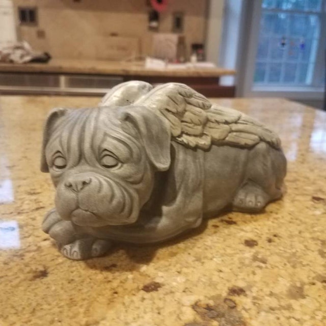 Boxer Dog Angel Bull Mastiff Pet Memorial Concrete Statue Etsy