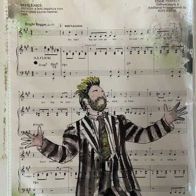 Beetlejuice Sheet Music Art - Etsy