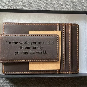 Mens Leather Money Clip-unique Gifts for Men Personalized Christmas ...