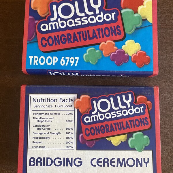Customizable Junior Scouts 3.5 Oz Junior Mints Box Wrapper Girl Scout ...