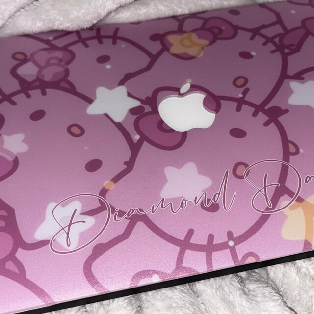 Pink Kitty Cartoon MacBook Case MacBook Air Pro Case