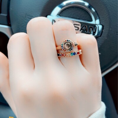 Rainbow Signet Ring | + Colors main image 1