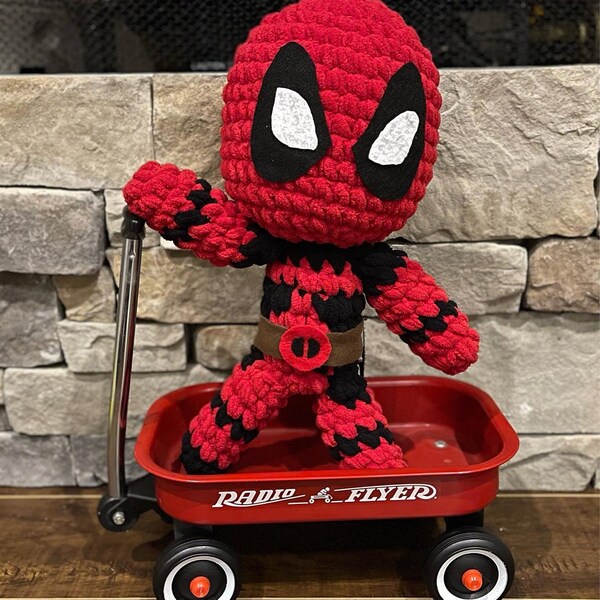 Deadpool Crochet Pattern - Instant Download - Amigurumi Plush Doll ...