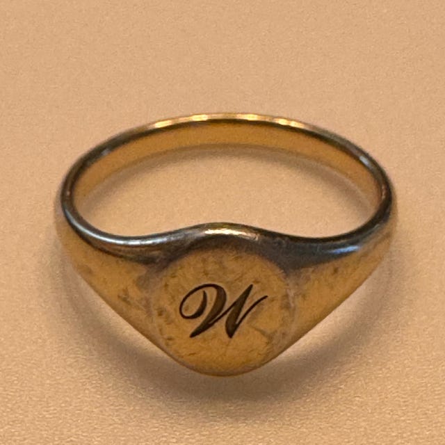 【Grace Personalized】RHONDAリング Personalized Oval Signet Ring by Gracepersonalized