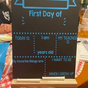 First Day of School Chalkboard SVG | Design for Back to School ...