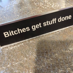Custom Engraved Desk Sign Name Plate Funny Boss Gag Gift - Etsy