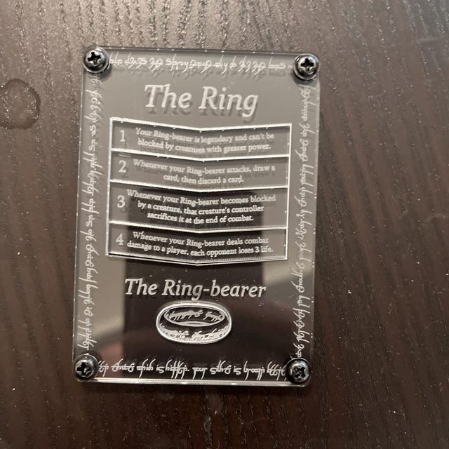the ring token card mtg Stainless Steel The Gathering the ring tempts you cards