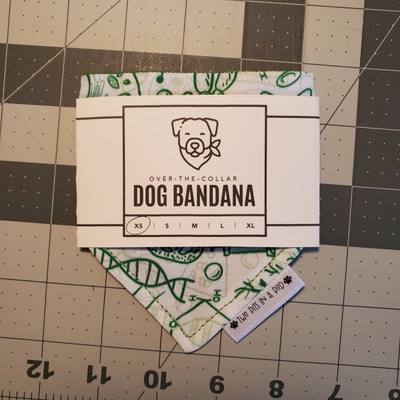 PRINTABLE Dog Bandana Tags Wrap Labels Digital PDF Bold Style DIY Pet ...