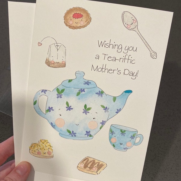 Mother's Day Card. Teapot Card. Food Pun Card. Tea Cup Card. for ...