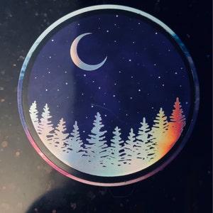 Mini Sticker Holographic Nature Sticker Pop-socket Sticker - Etsy