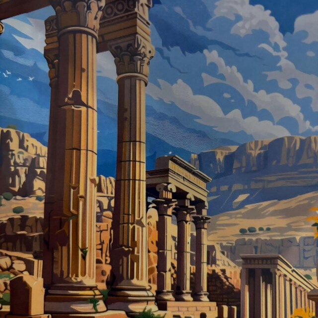 Persepolis Iran Travel Poster: Ancient Persia Wall Art - Etsy