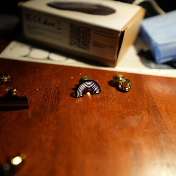 Asexual Rainbow Pin — Ace Badge Subtle Pride Accessory LGBT Greysexual ...