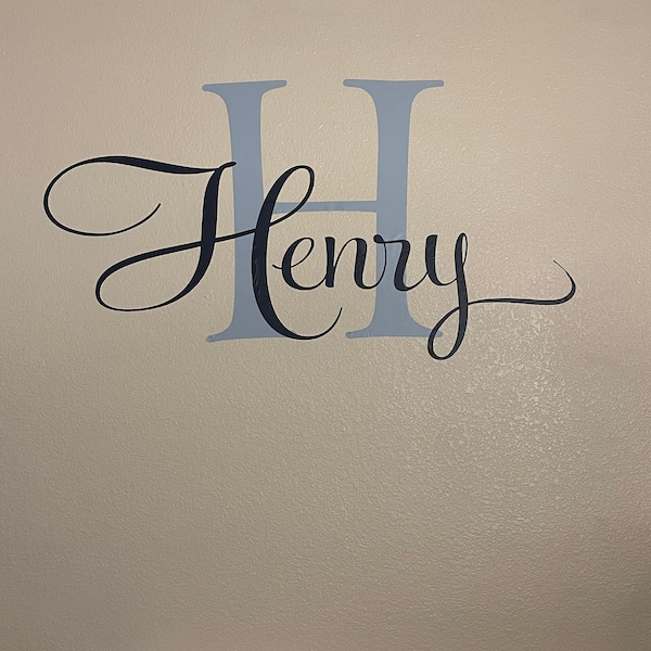 Name Wall Decal Teen Boys Room Decor Baby Boy Nursery Name Decal ...