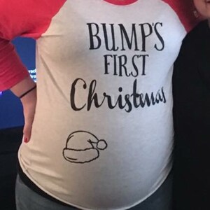 Bump's First Christmas® Shirt. Pregnancy Christmas Shirt. | Etsy