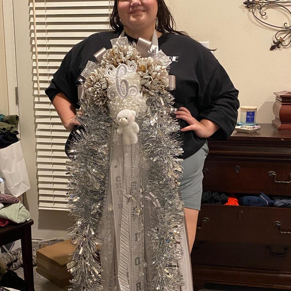 Homecoming Mum Pre-made Fancy Ribbons - Disco Ball & Loop Ribbon FREE ...