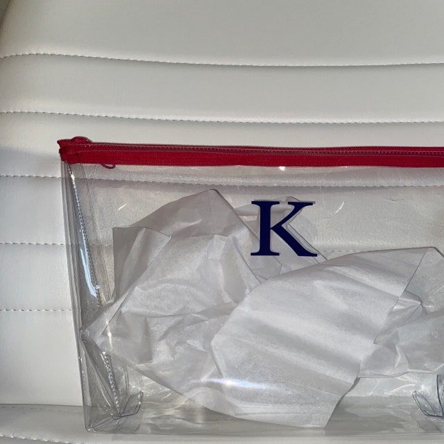 Monogram Zippered Clear Bag – Pony Express Graphics