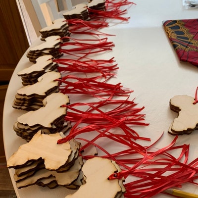 Africa Laser Cut Out Wood Shape Craft Supply - Woodcraft Cutout