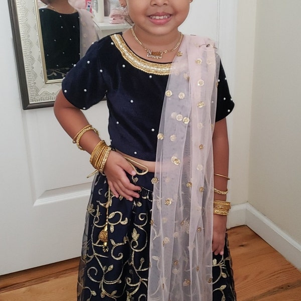 Girls Royal Blue Garara Indian Wear
