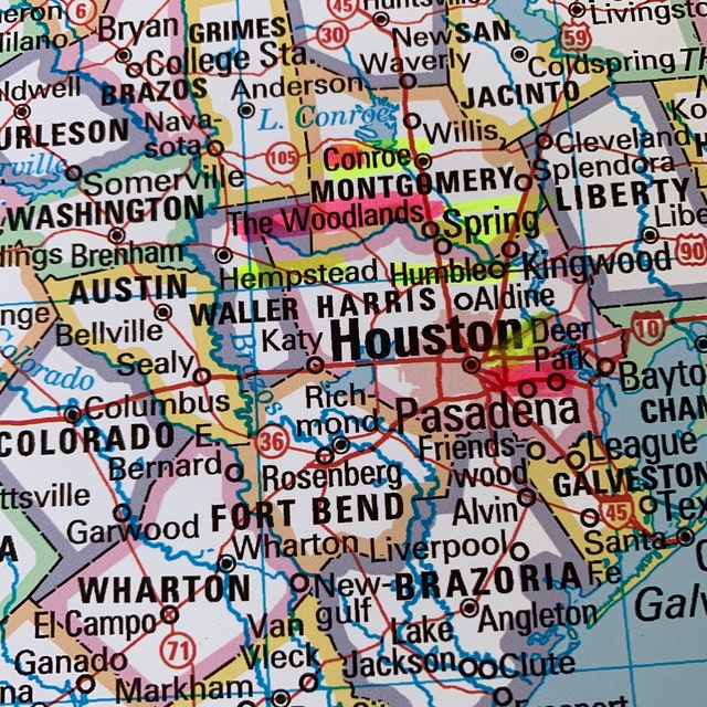 Texas State Wall Art Map Print Poster, Topographic Terrain Landscape T - Maps As Art